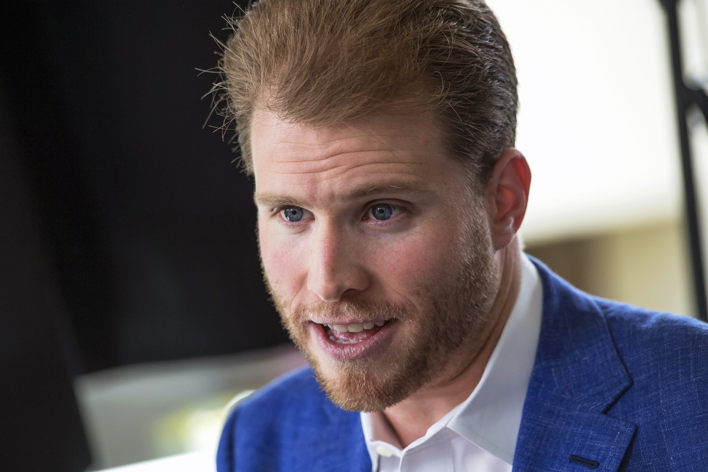 Joe Lonsdale, chairman and co-founder of Addepar Inc., speaks during a Bloomberg Television interview.