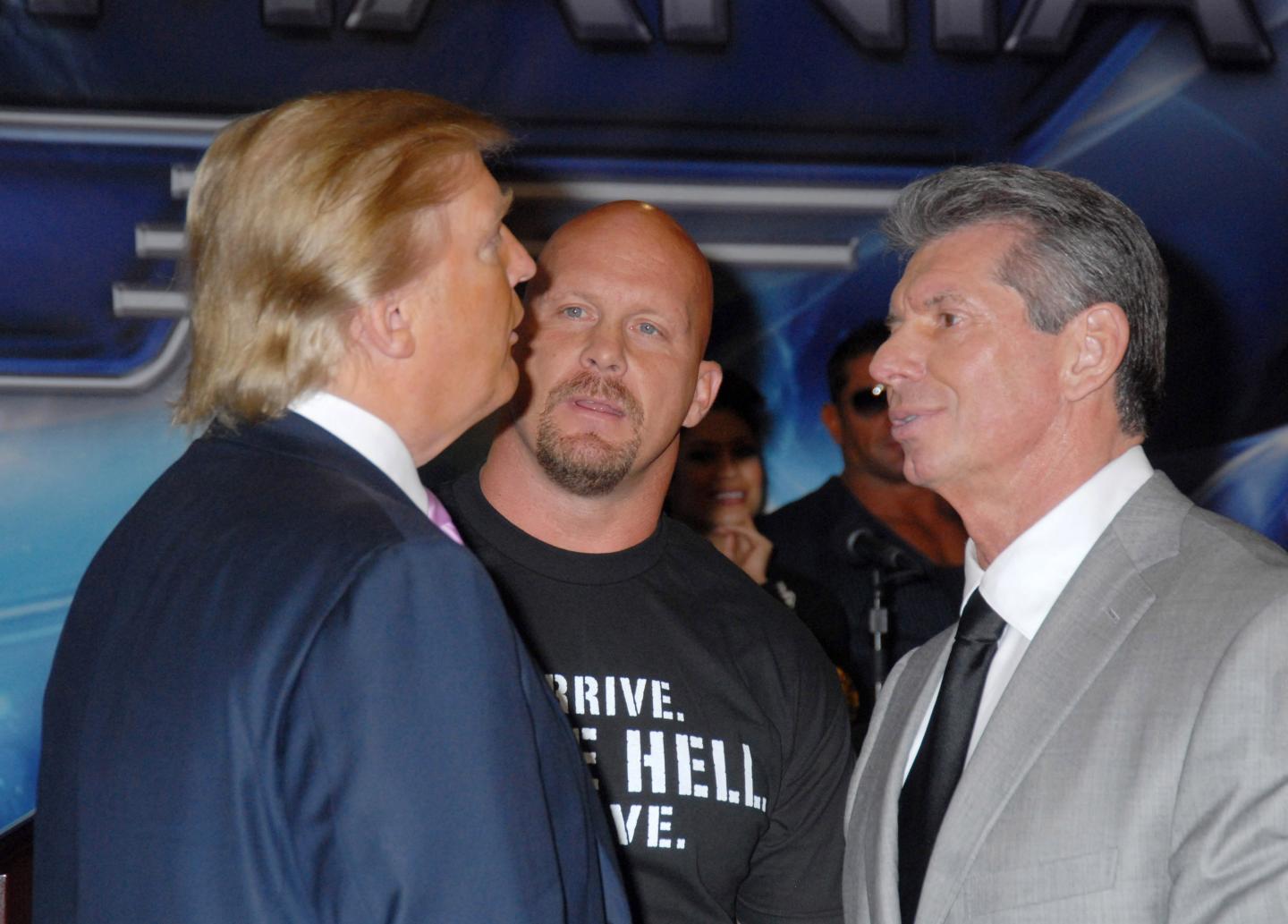 Donald Trump, Steve Austin, Vince McMahon