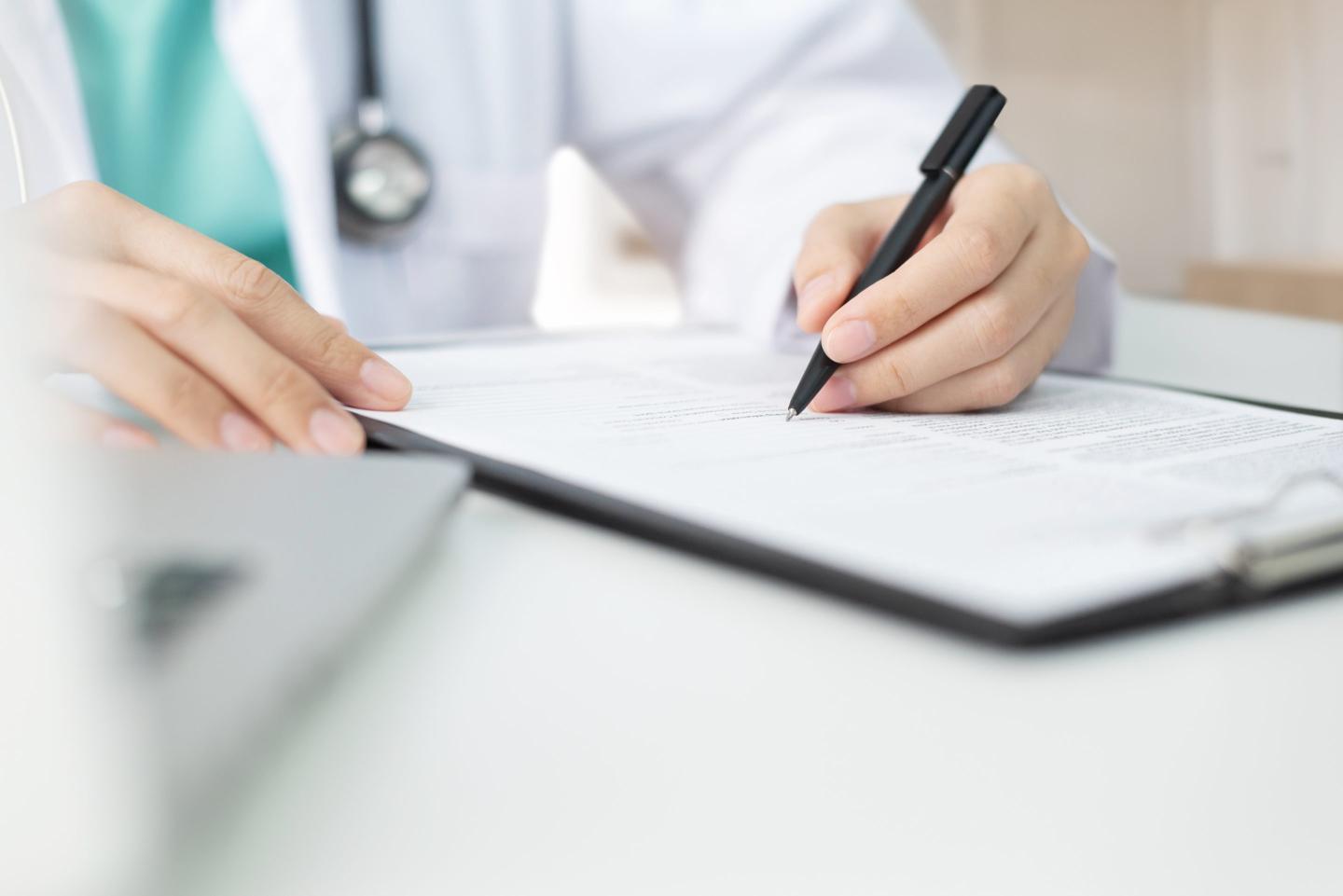 Doctor with list