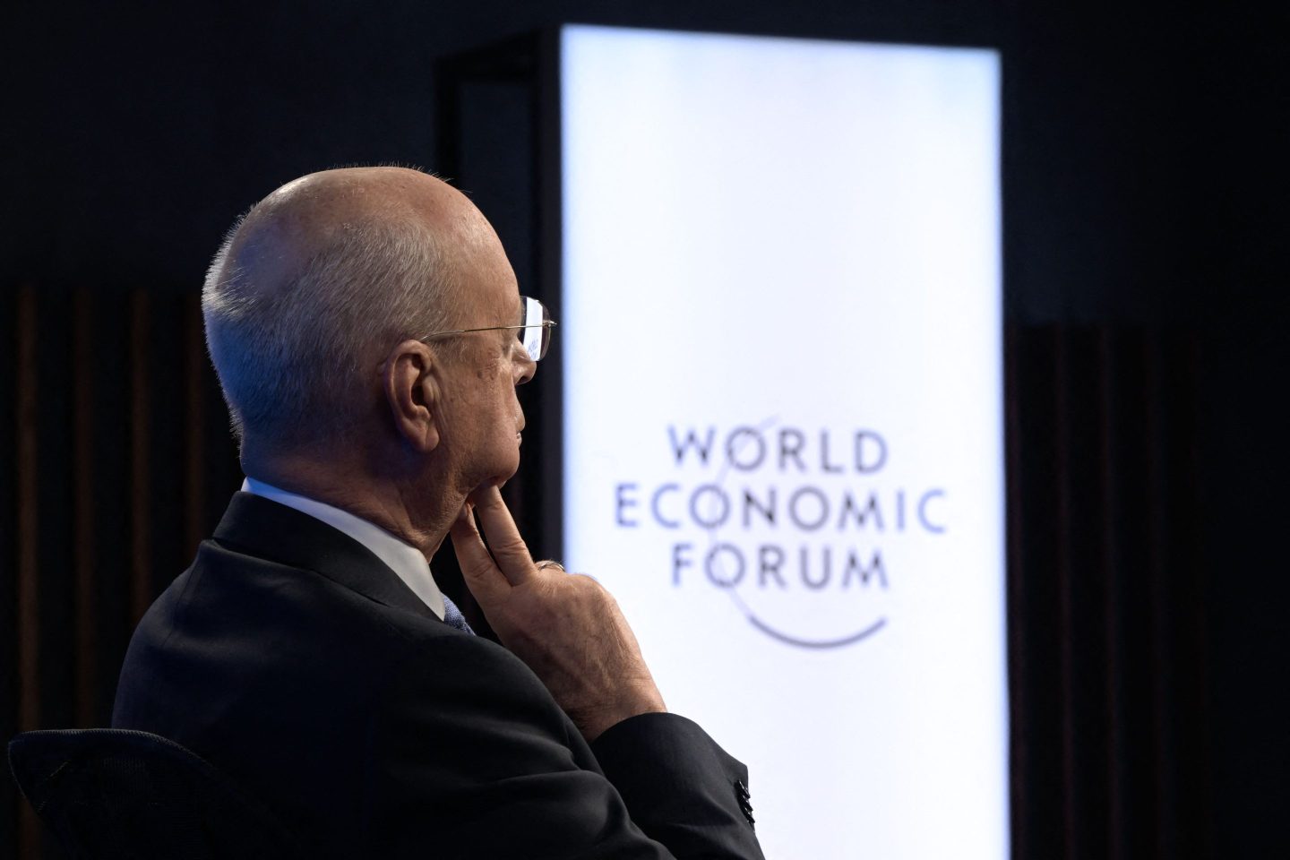 Founder and Executive Chairman of the World Economic Forum (WEF) Klaus Schwab is seen at the opening of the WEF Davos Agenda virtual sessions