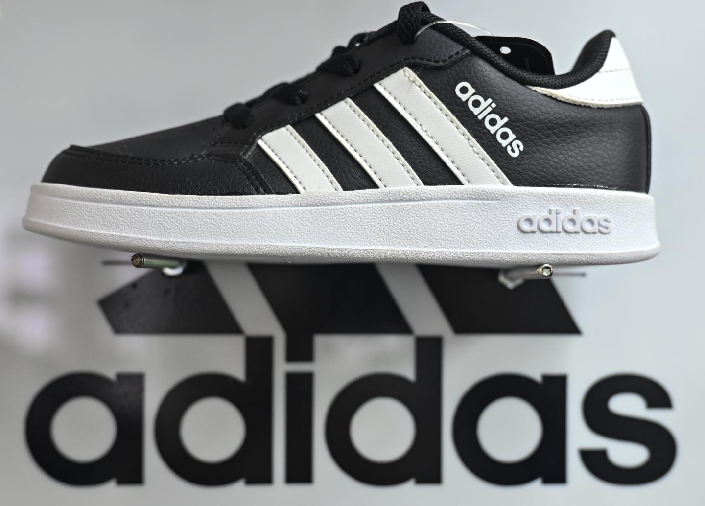 Adidas shoes seen on a on a store shelf in San Cristobal de las Casas in Jan. 2022.