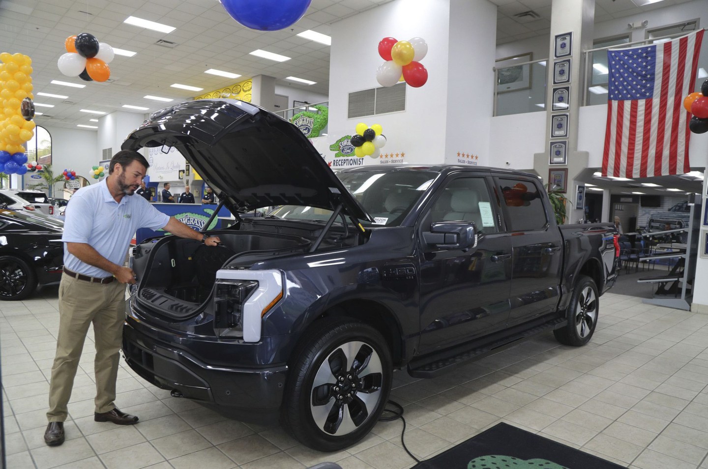 A Ford F-150 Lightning.