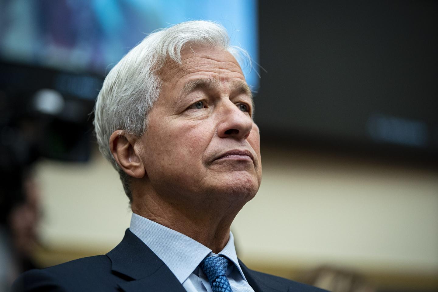Jamie Dimon, chairman and chief executive officer of JPMorgan Chase, during a House Financial Services Committee hearing in Washington, D.C., US, on Wednesday, Sept. 21, 2022.