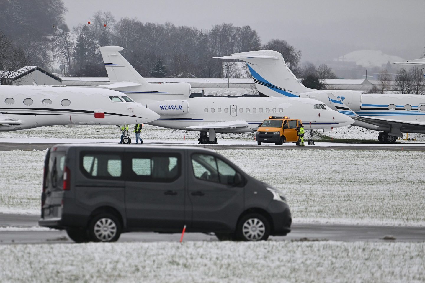 Attendees at Davos have been criticized for their use of private jets to attend the annual meeting in the Swiss Alps despite the current edition's focus on climate change.
