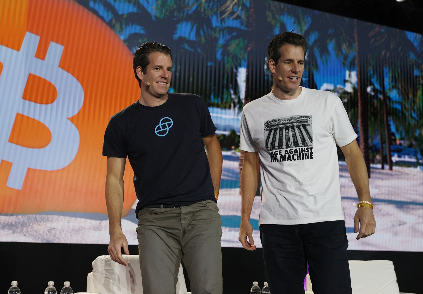 Tyler Winklevoss and Cameron Winklevoss (L-R), creators of crypto exchange Gemini Trust.