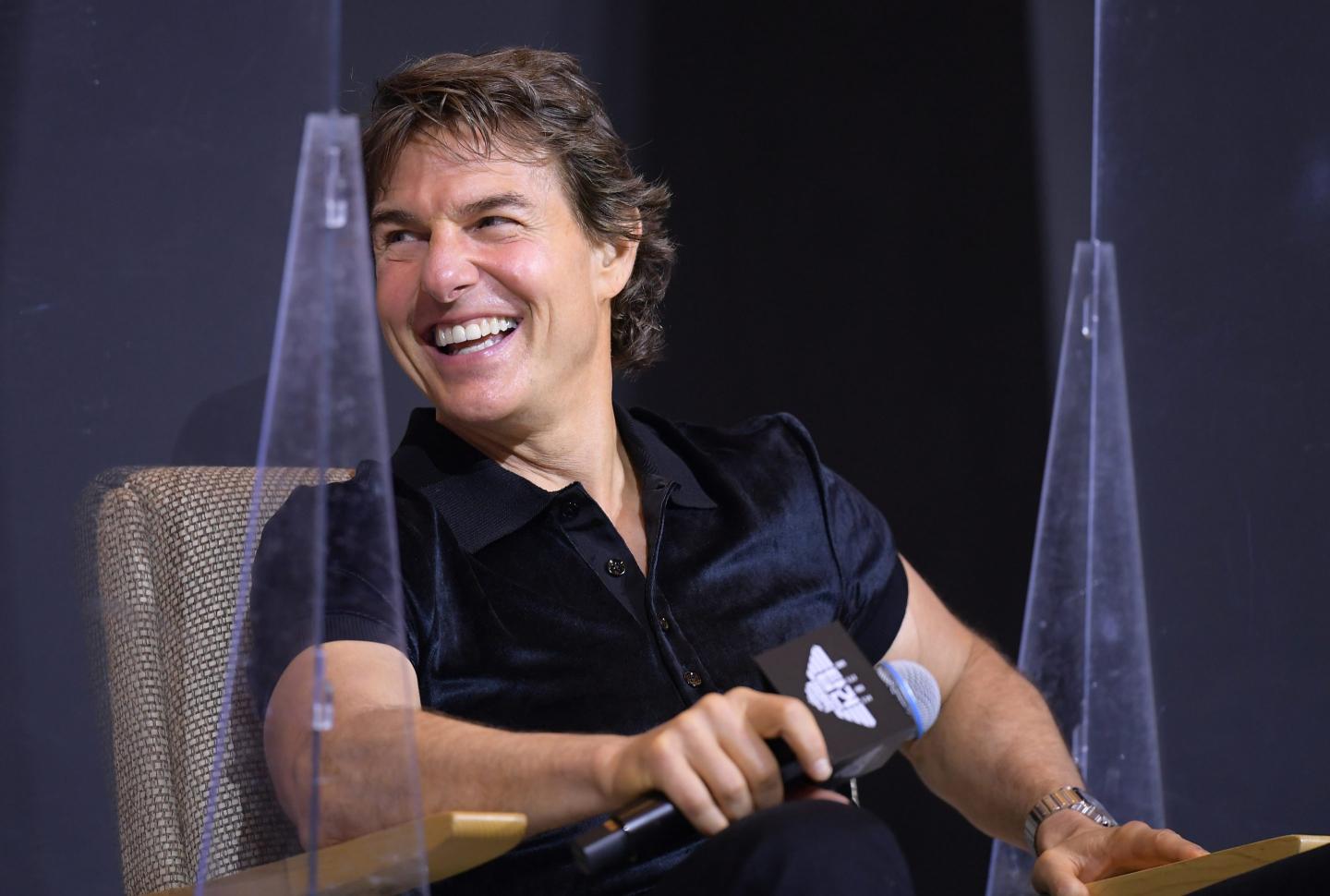 Tom Cruise during a press conference of the movie 'Top Gun: Maverick'