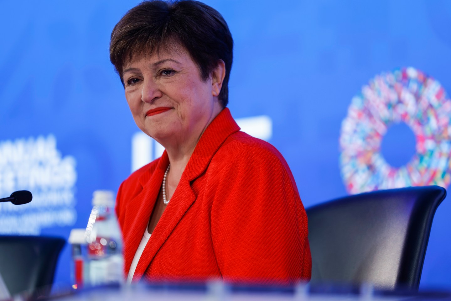 IMF Managing Director Kristalina Georgieva pictured in Washington, DC. on Oct. 13, 2022.
