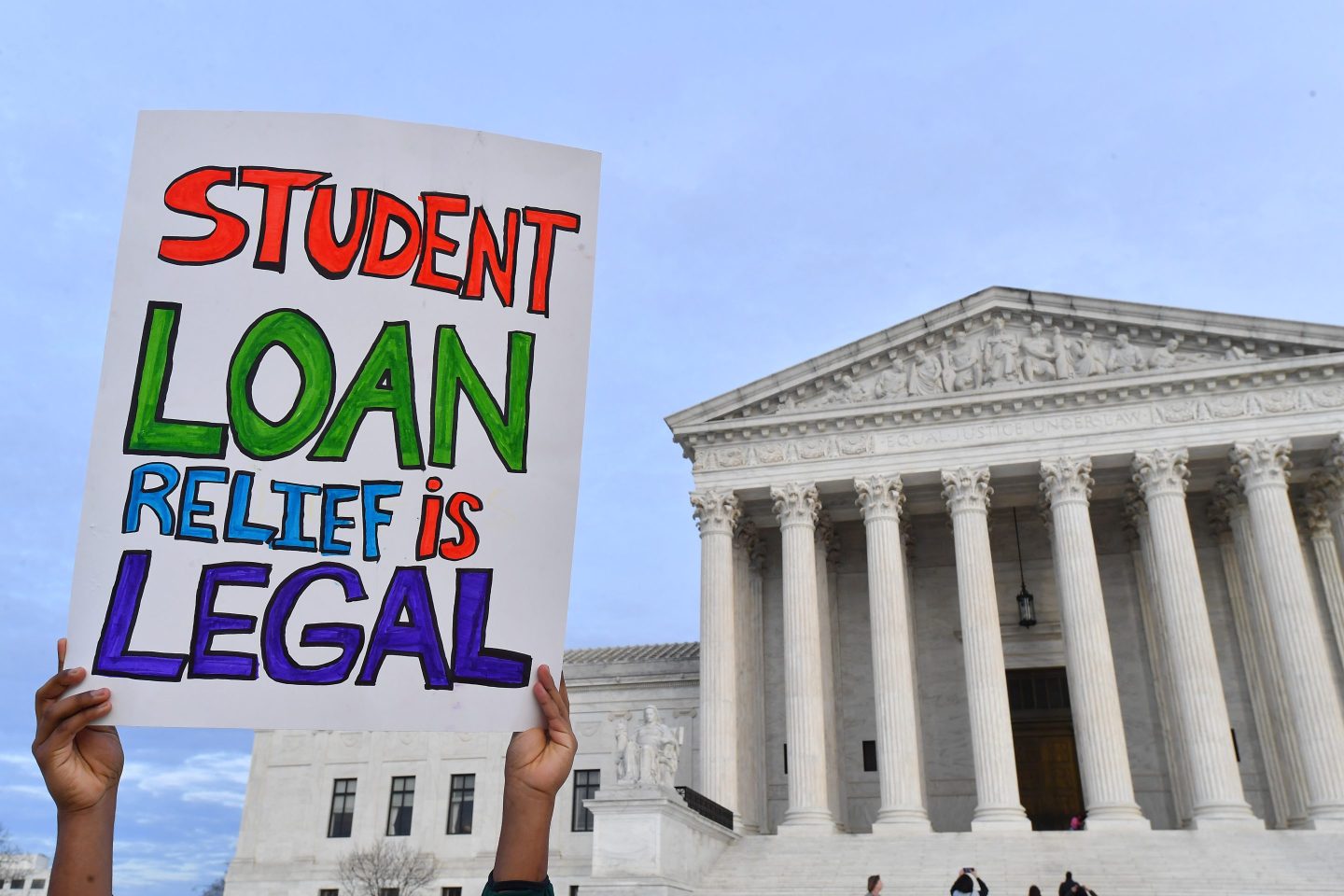 Student Loan Borrowers Gather At The Supreme Court To Tell The Court That Student Loan Relief Is Legal