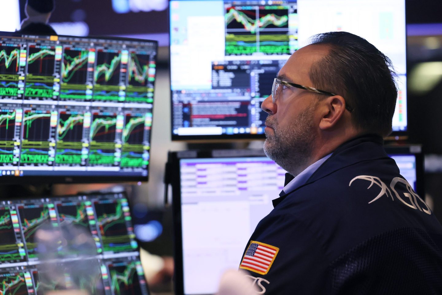 A trader on the New York Stock Exchange