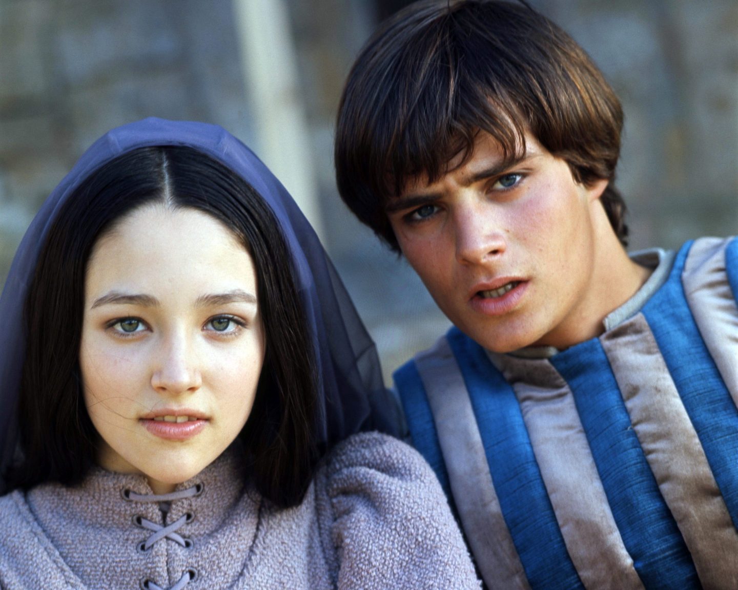 British actors Leonard Whiting, as Romeo, and Olivia Hussey as Juliet, in 'Romeo And Juliet', directed by Franco Zeffirelli, 1968