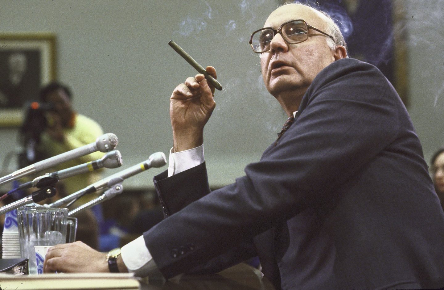 Paul Volcker, Chairman Federal Reserve Board, speaking at Domestic Policy Subcommittee meeting.