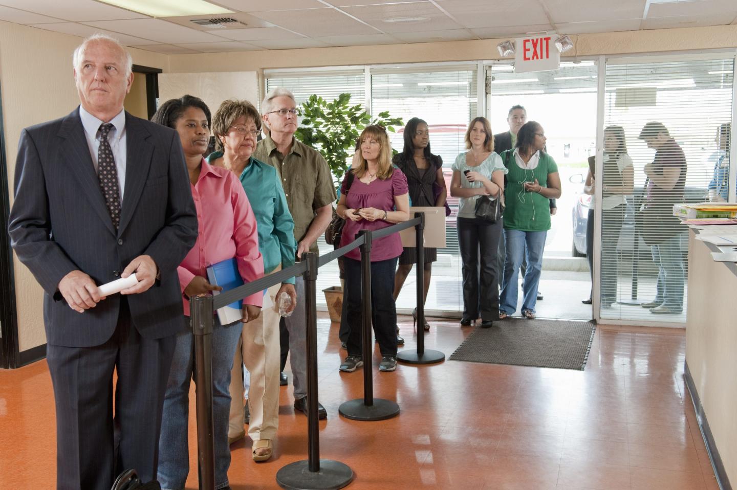 Long Line of People