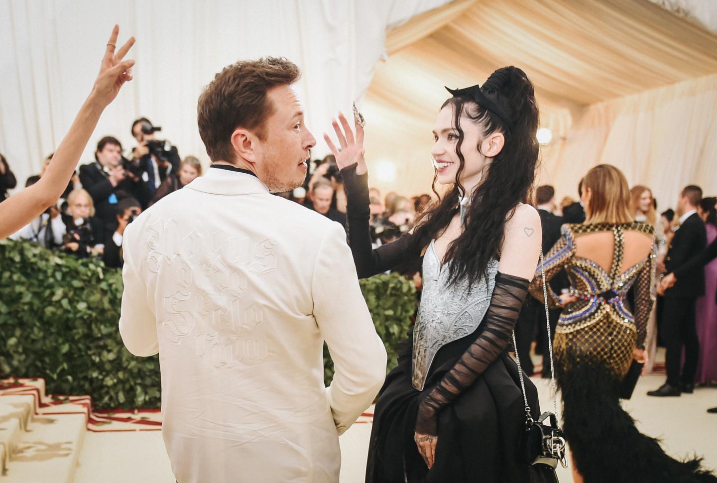 Elon Musk and Grimes in 2018.