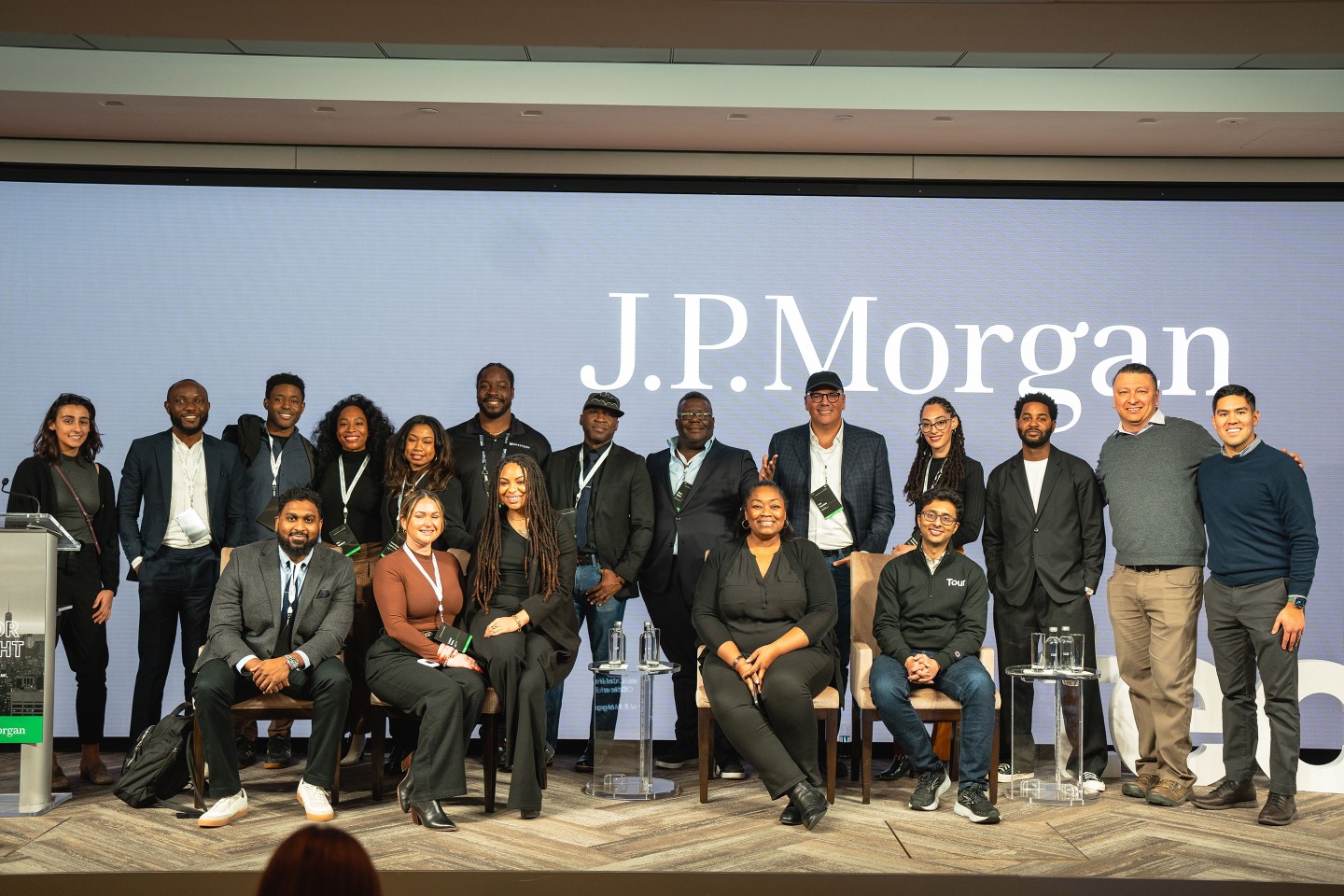 Investors and founders gathered at J.P. Morgan's New York office for an investor day for pre-seed investor Techstars and J.P. Morgan's joint fund to invest in founders from diverse backgrounds.