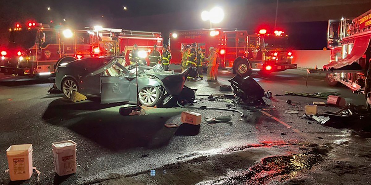 Tesla driver killed after car plows into fire truck shielding crew ...