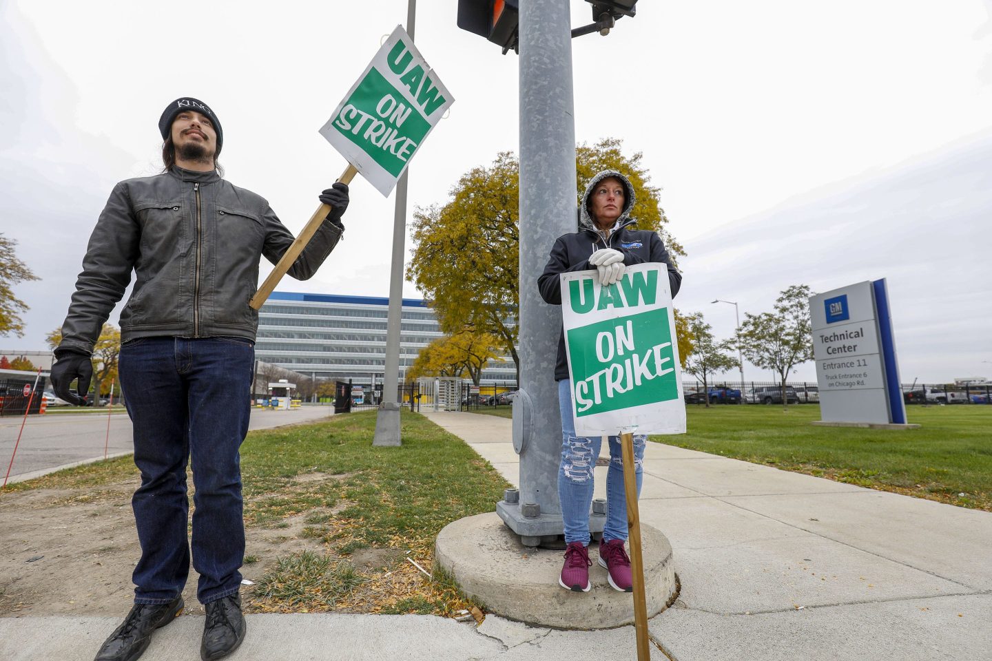UAW workers on strike