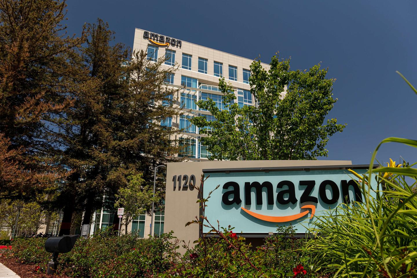 A picture of the Amazon headquarters.