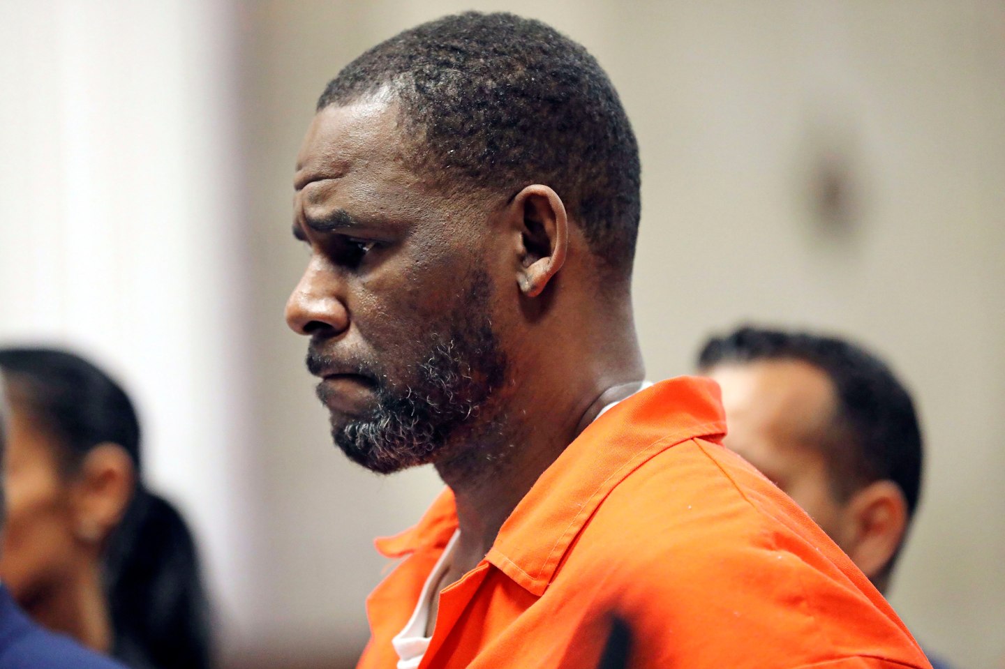 In this photo from Sept. 17, 2019, R. Kelly appears during a hearing at the Leighton Criminal Courthouse in Chicago.