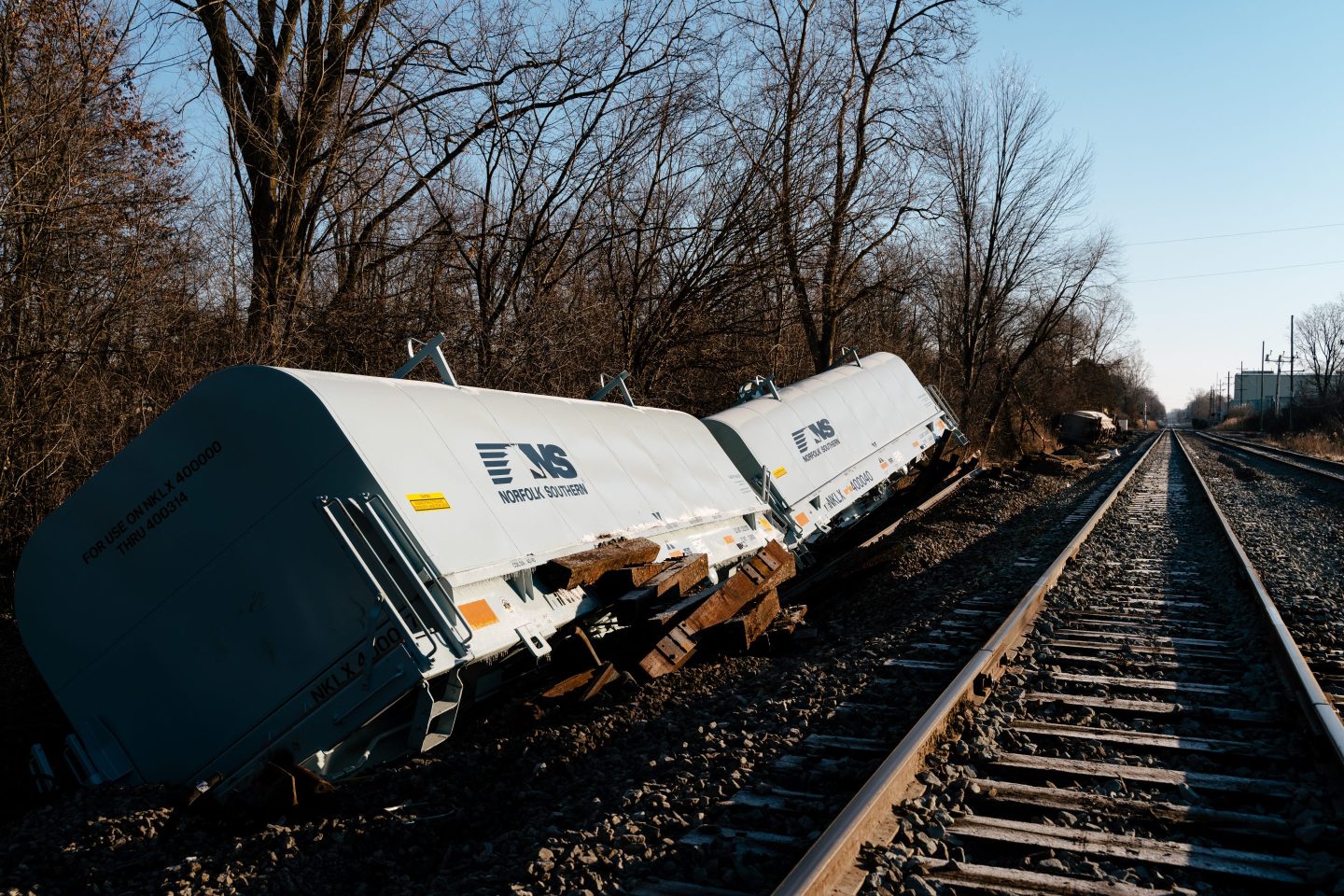 Train derailment in East Palestine, Ohio.