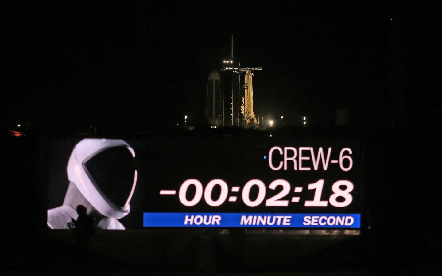 The SpaceX Falcon 9 rocket and Dragon spacecraft Endeavour sits poised on Launch Pad 39A