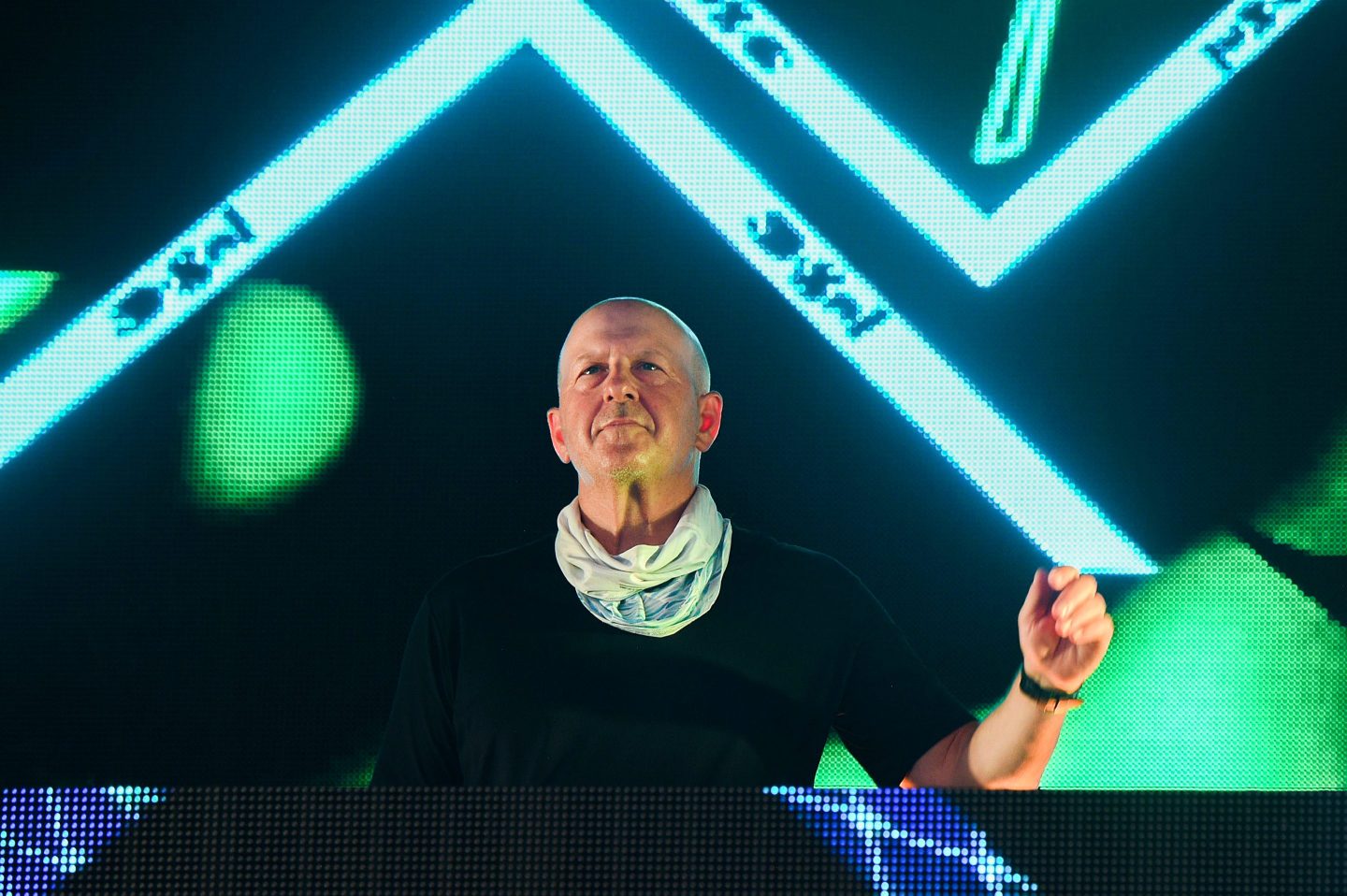Goldman Sachs CEO David Solomon, a.k.a. DJ D-SOL, performs in New York in July 2020.