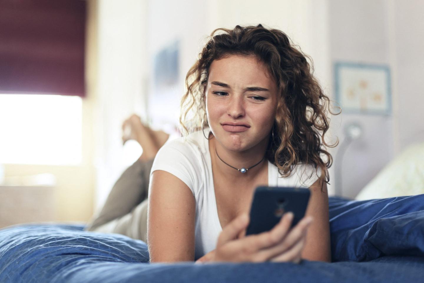Teen on phone