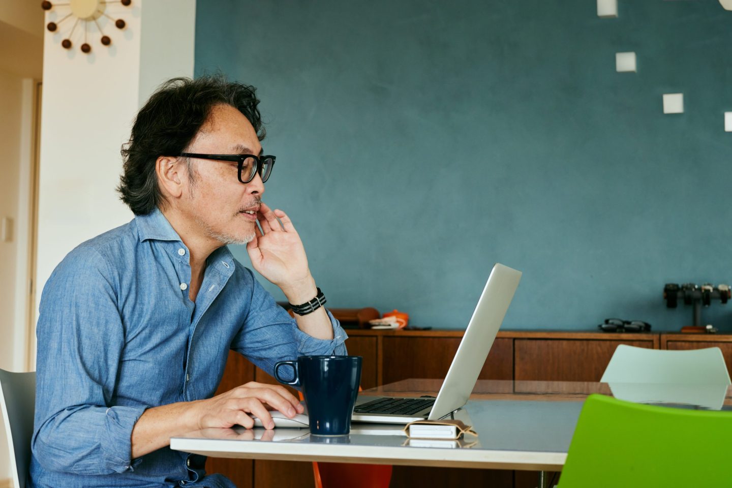 Man working at computer