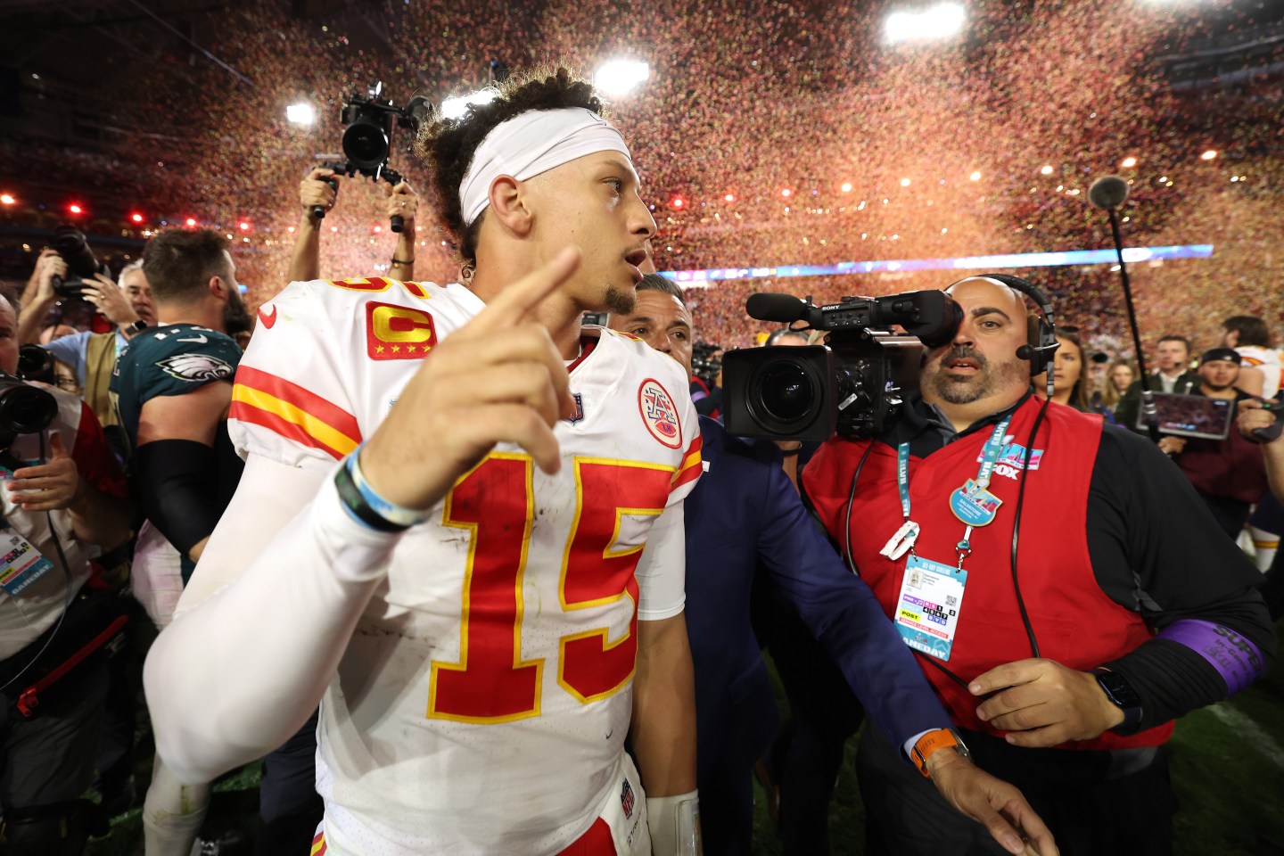 Patrick Mahomes, quarterback of the winning Kansas City Chiefs.