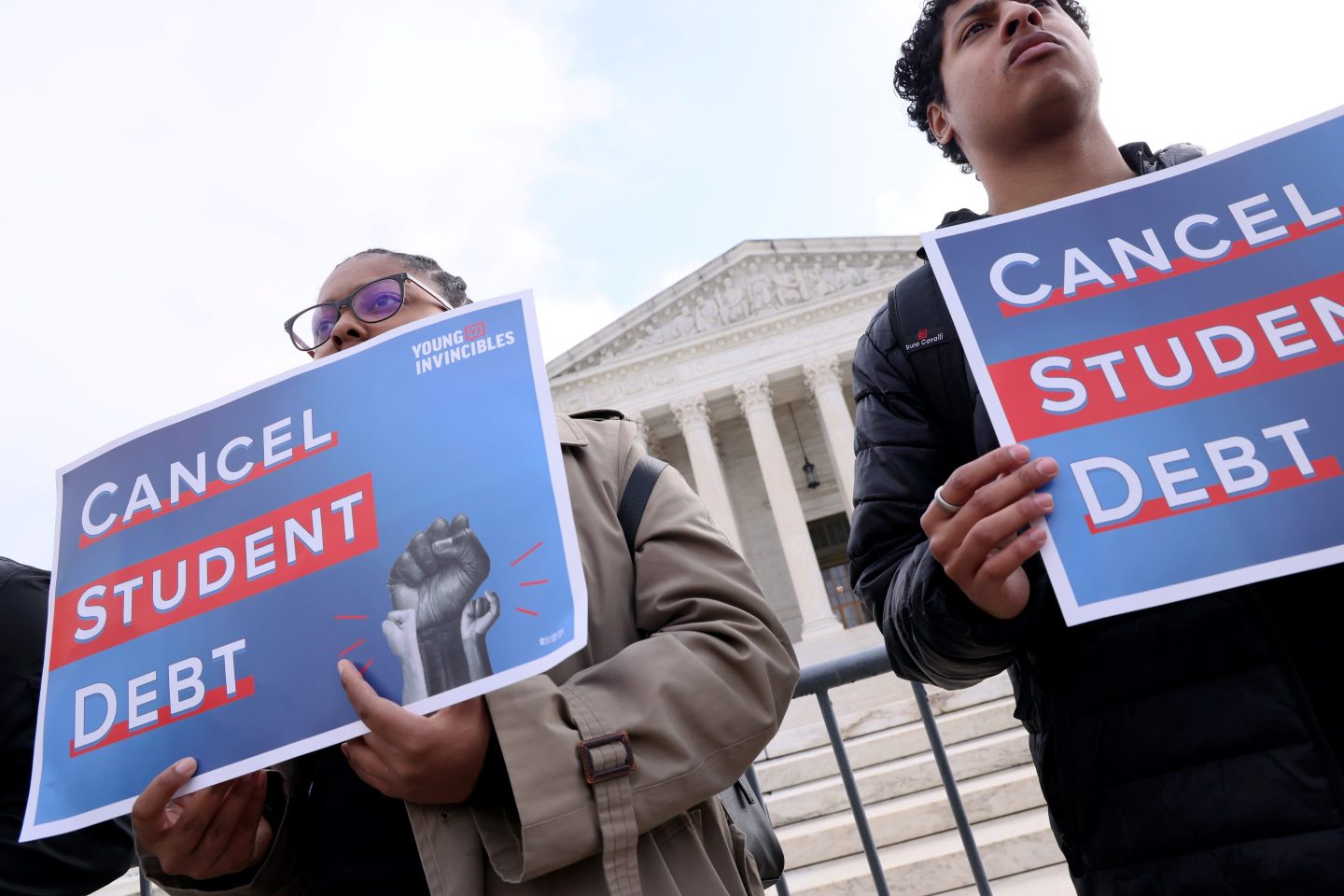 Student Loan Borrowers And Advocates Gather For The People's Rally To Cancel Student Debt During The Supreme Court Hearings On Student Debt Relief
