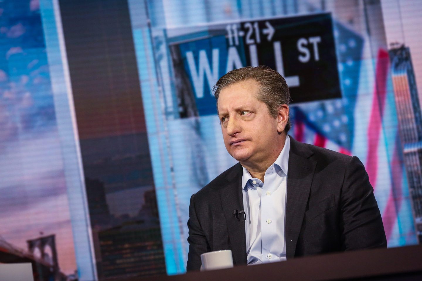 Steve Eisman of Neuberger Berman Group listens during a Bloomberg Television interview in New York, U.S., on Friday, March 31, 2017.