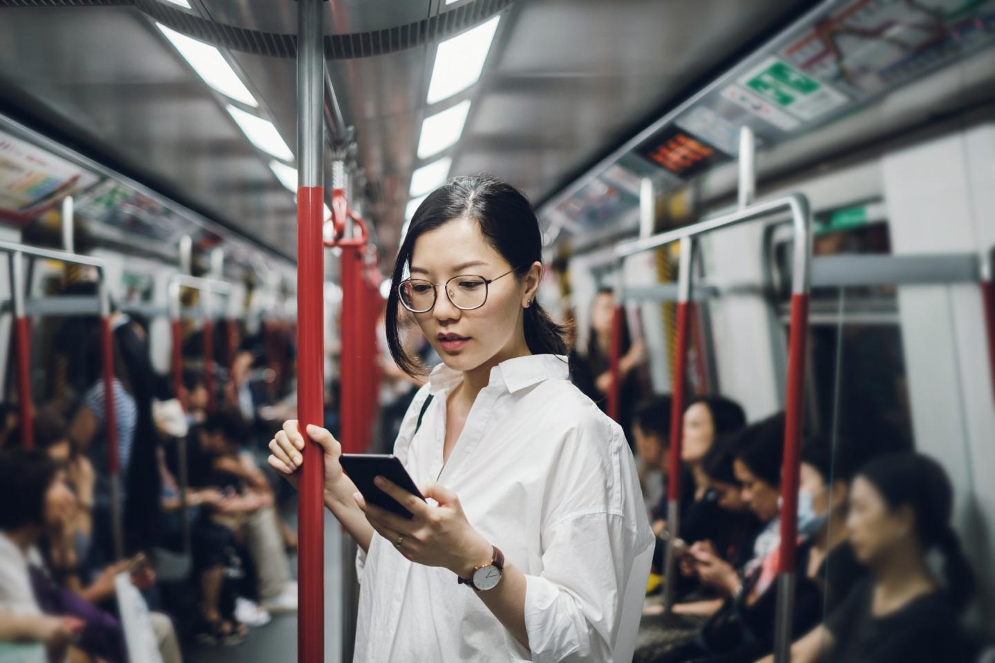 Young businesswoman on her phone