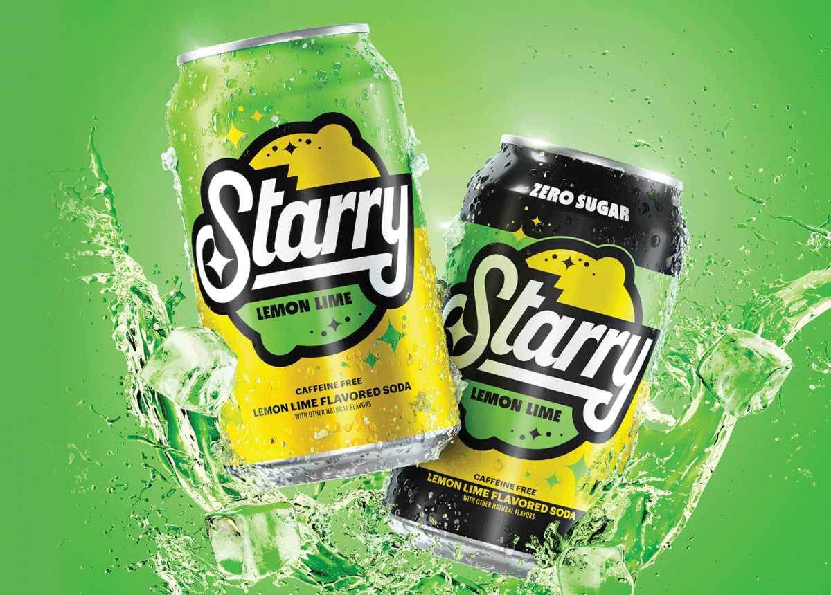 Photo of two cans of Starry soda