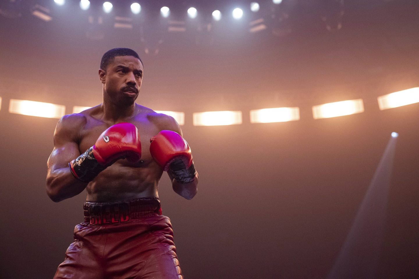 Michael B. Jordan as Adonis Creed in a scene from "Creed III."