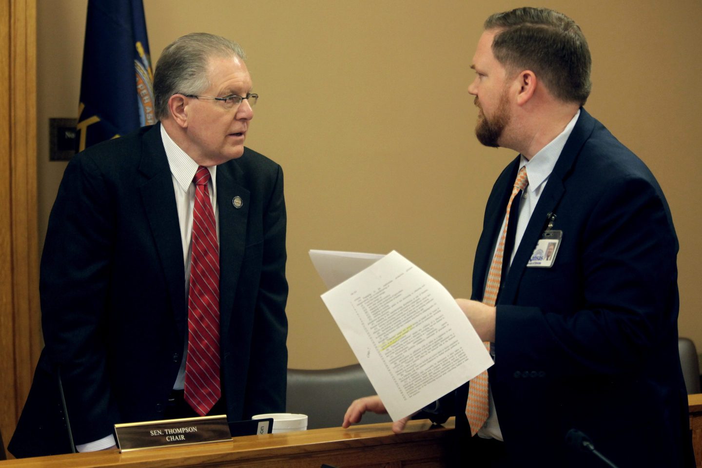 Kansas state Sen. Mike Thompson with Jason Long