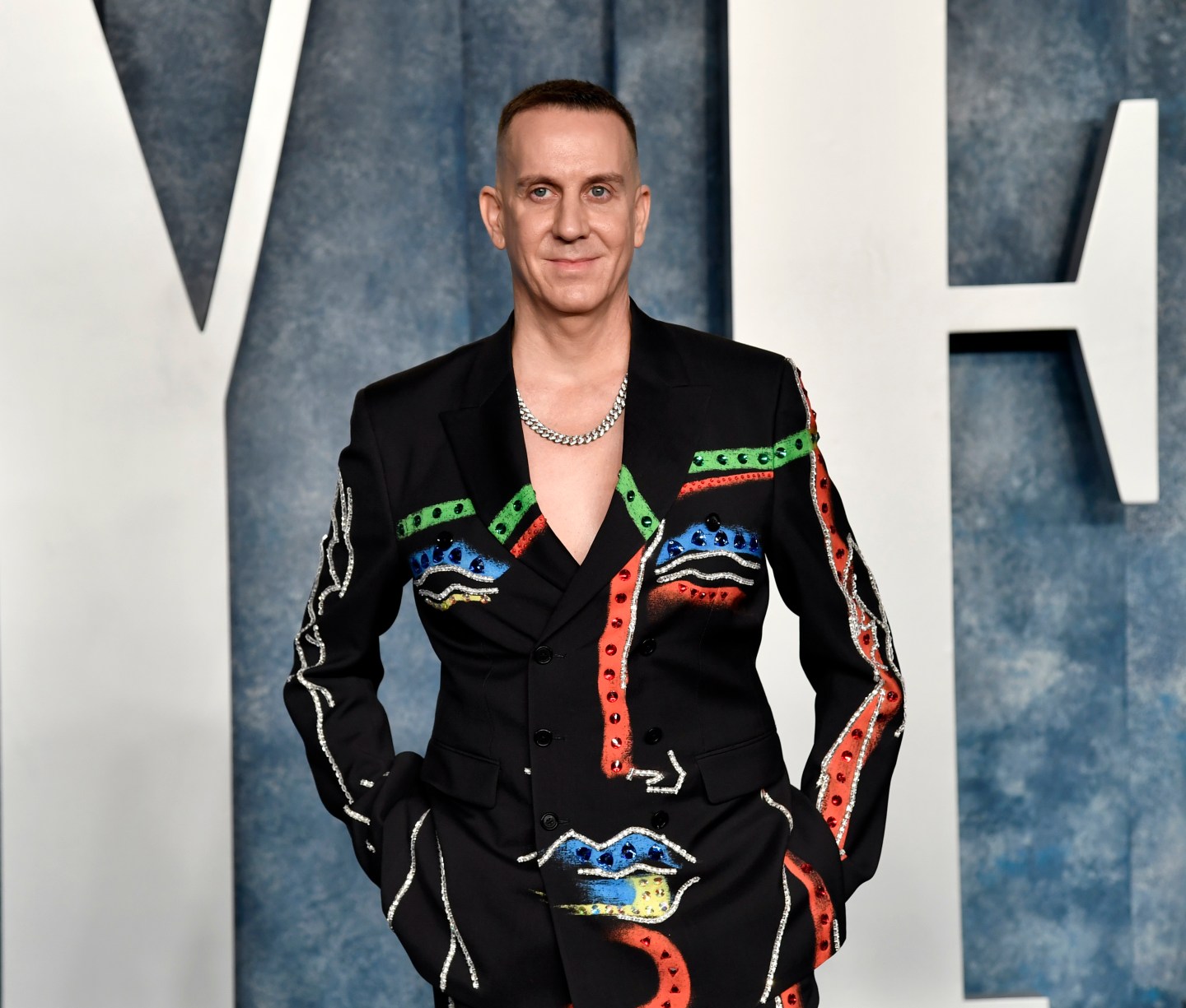 Jeremy Scott appears at the Vanity Fair Oscar Party on Sunday, March 12, 2023, at the Wallis Annenberg Center for the Performing Arts in Beverly Hills, Calif.