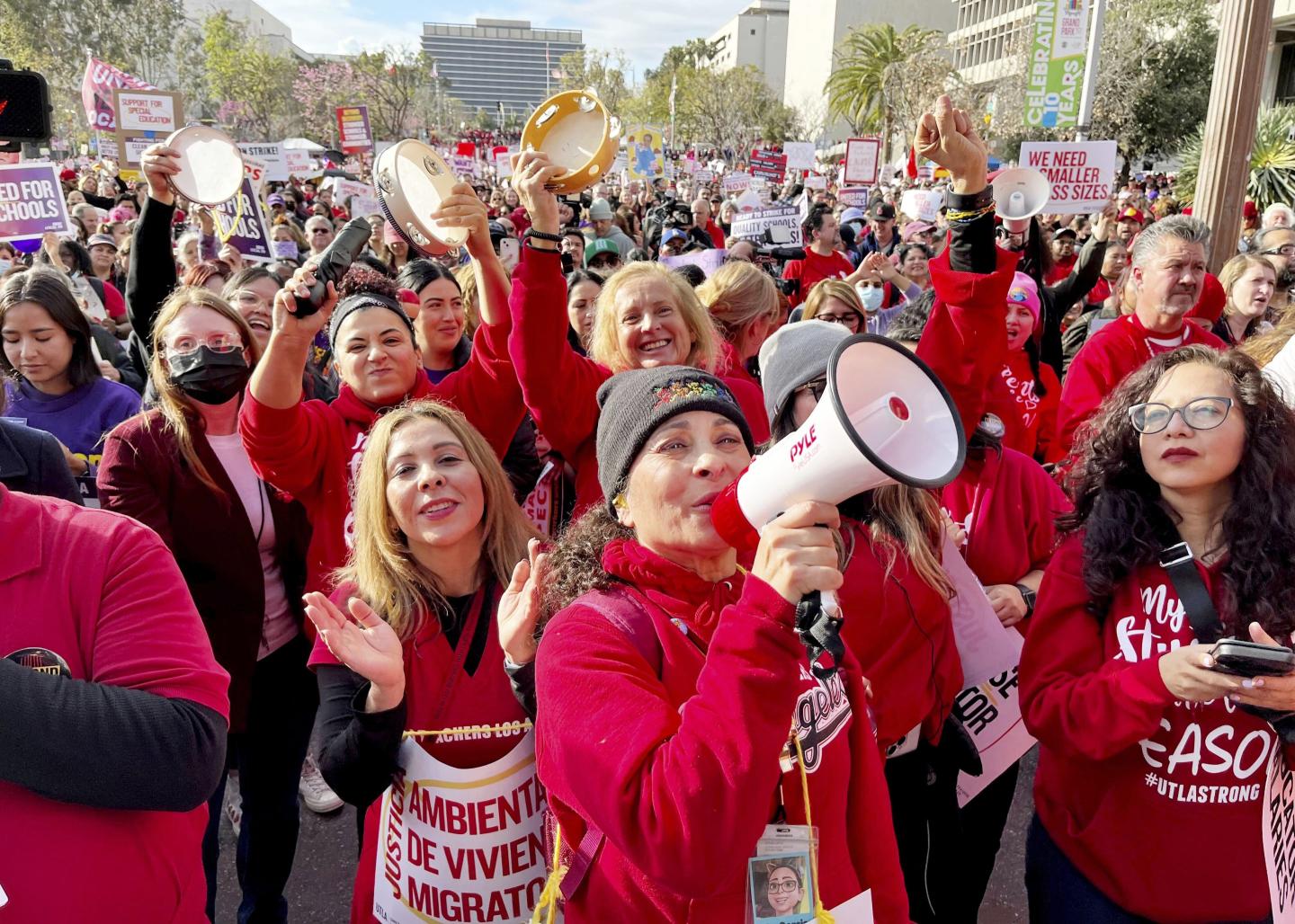 Tens of thousands of LA school workers are going on a 3-day strike for better wages and more staffing