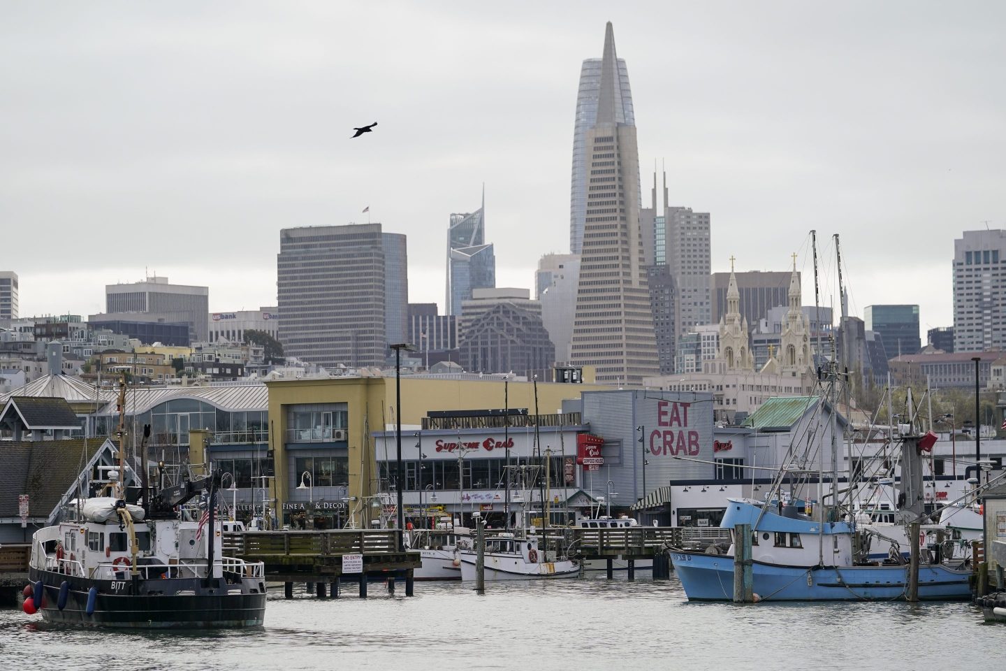 Bob Maharry sits inside his fishing boat docked at Pier 45 in San Francisco, Monday, March 20, 2023.