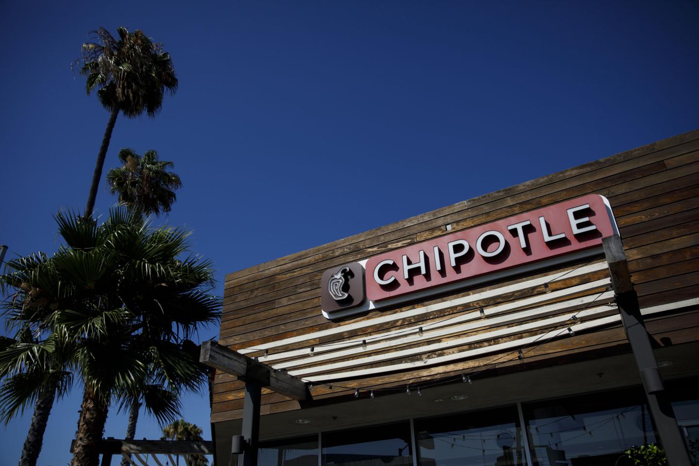 Chipotle Mexican Grill Inc. signage is displayed outside a restaurant in Culver City, California, U.S.,