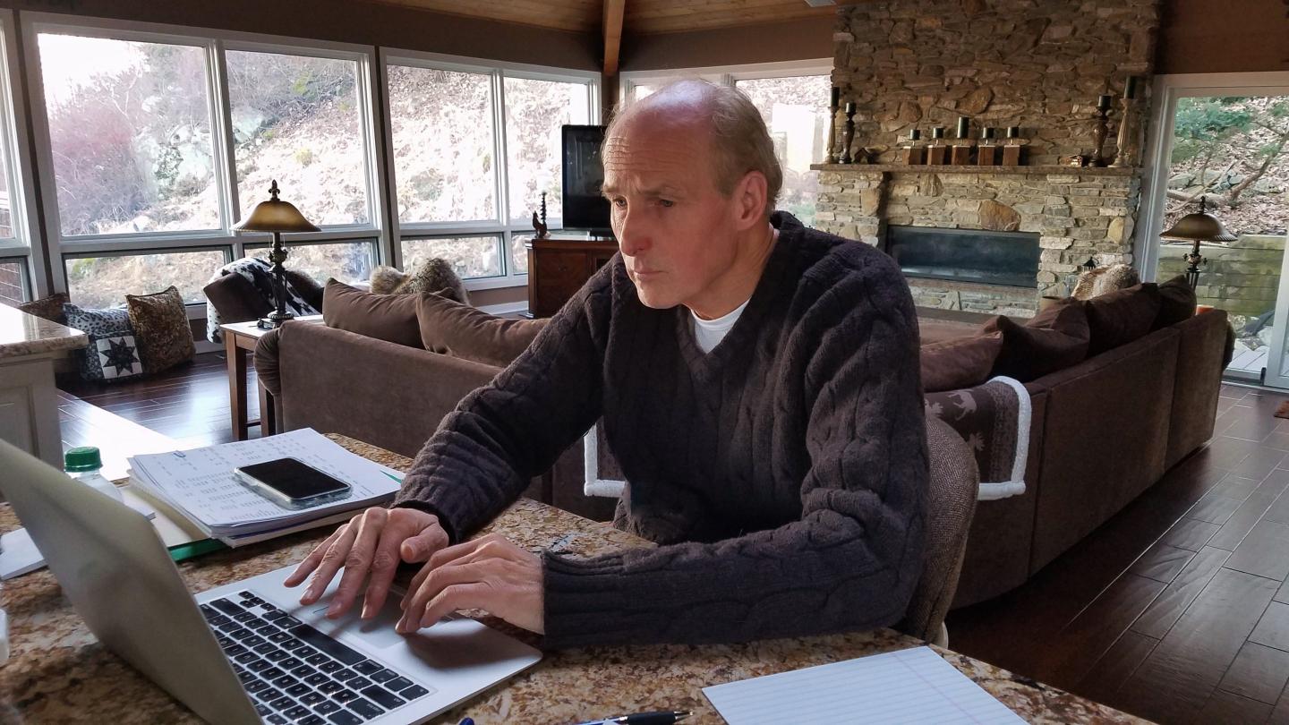 Executive at computer