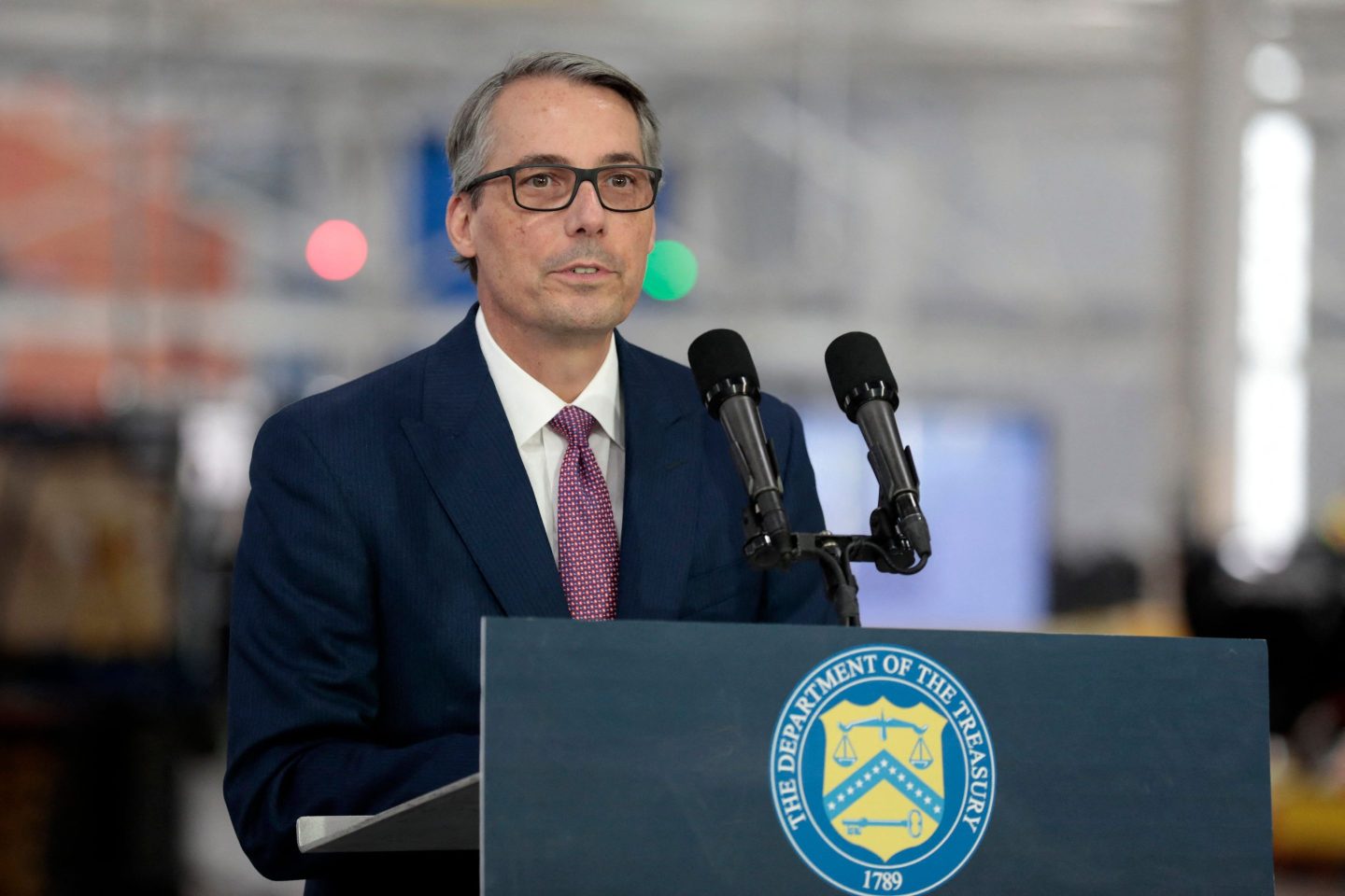 On Thursday, Ford CFO John Lawler, pictured above last October in Ford's plant for the F-150 Lightning, dismissed concerns of the company's multibillion dollar loss from its electric vehicle division by characterizing it as a 'startup.'