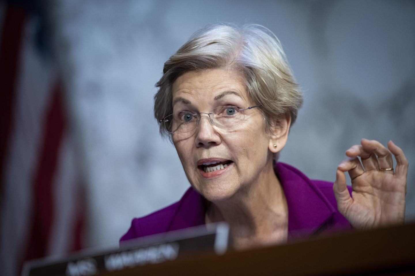 Senator Elizabeth Warren speaking in Congress