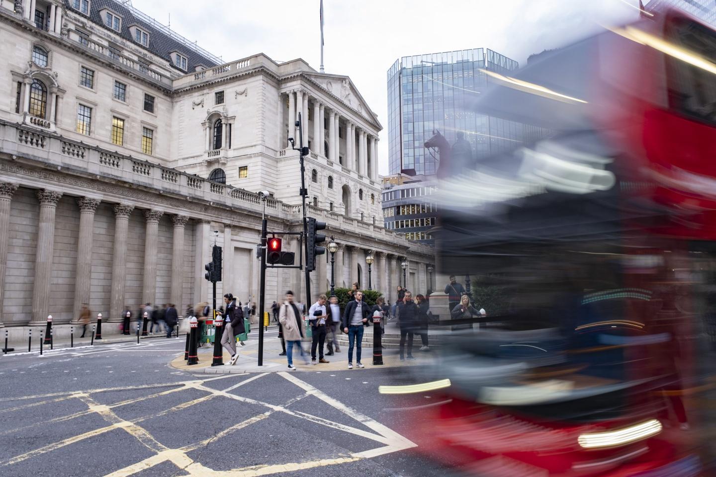 Exterior of the Bank of England in London