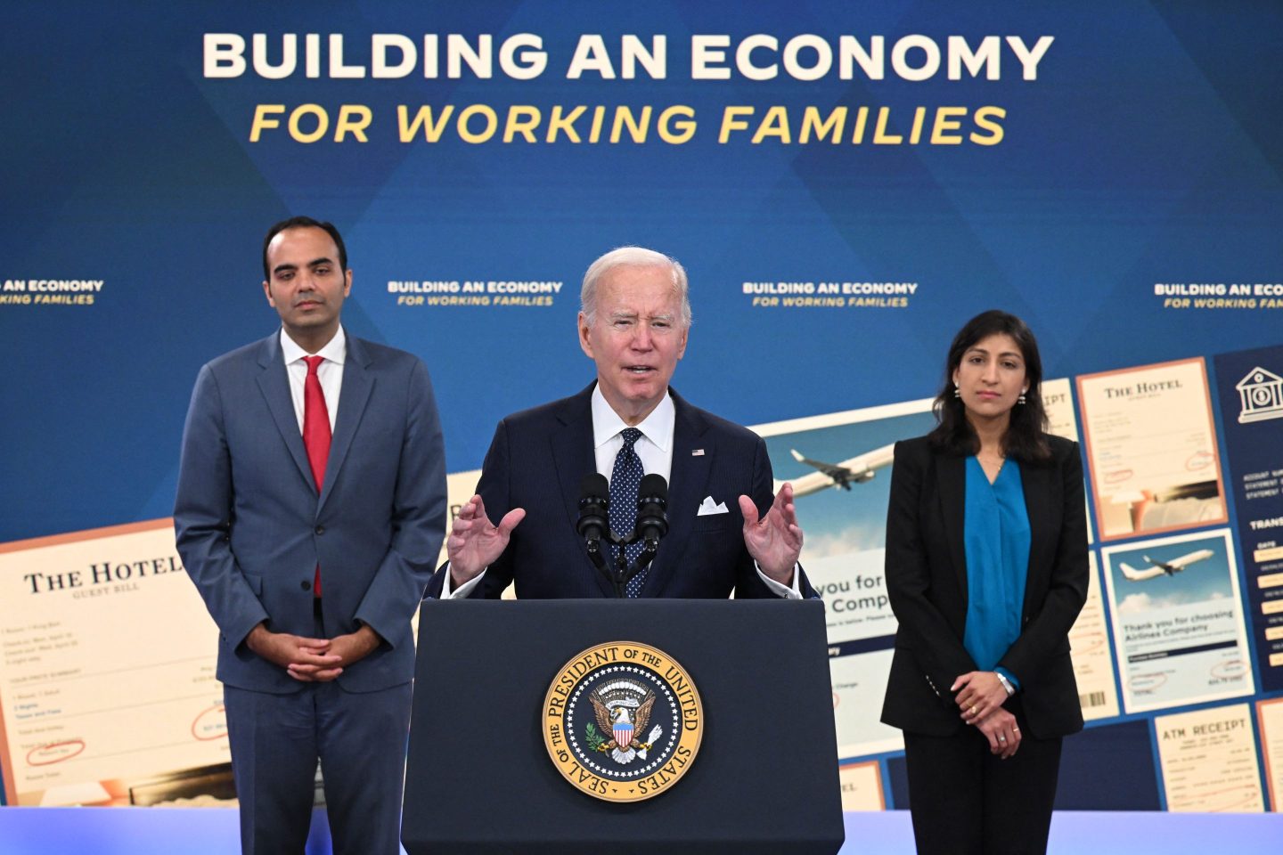 Rohit Chopra, Joe Biden, Lina Khan