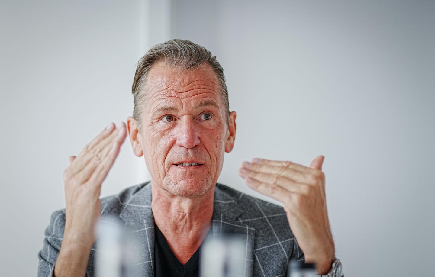 Mathias Döpfner, CEO of Axel Springer SE, speaks in an interview with journalists from the Deutsche Presse-Agentur on Jan. 16, 2023.