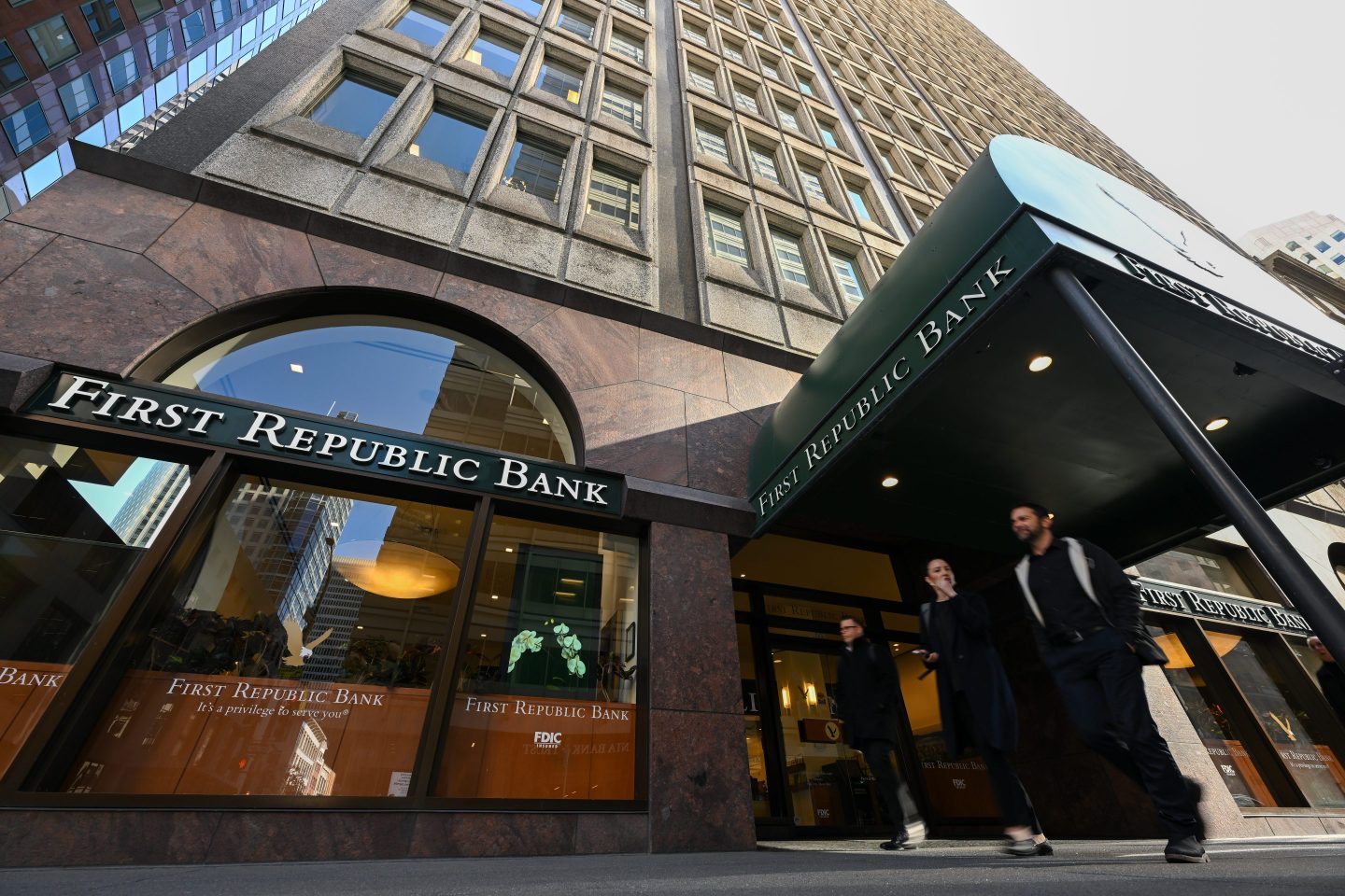 First Republic Bank headquarters is seen on March 16, 2023 in San Francisco, California, United States.