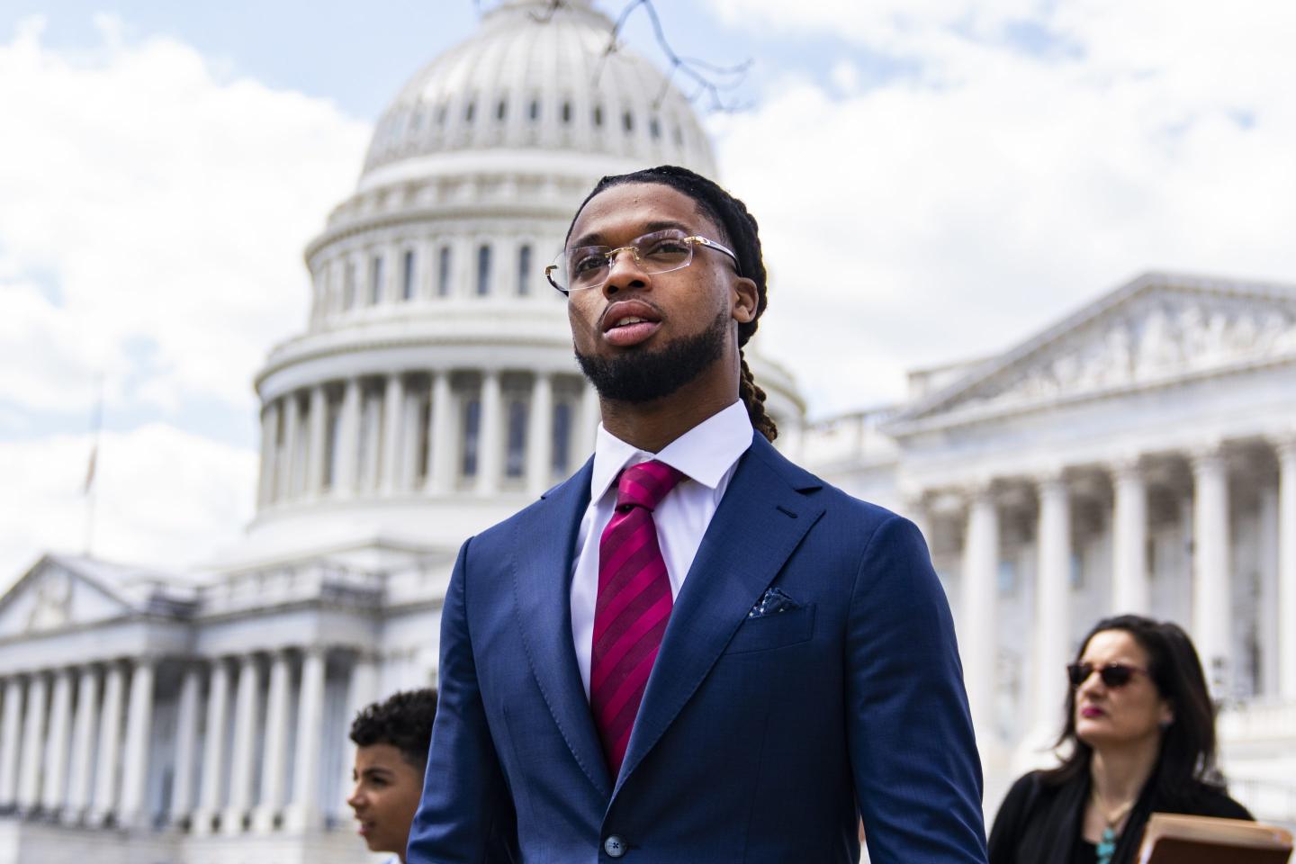 Joe Biden praises NFL player Damar Hamlin, who turned his cardiac arrest into a mission to ‘make life-saving technologies more widely available’