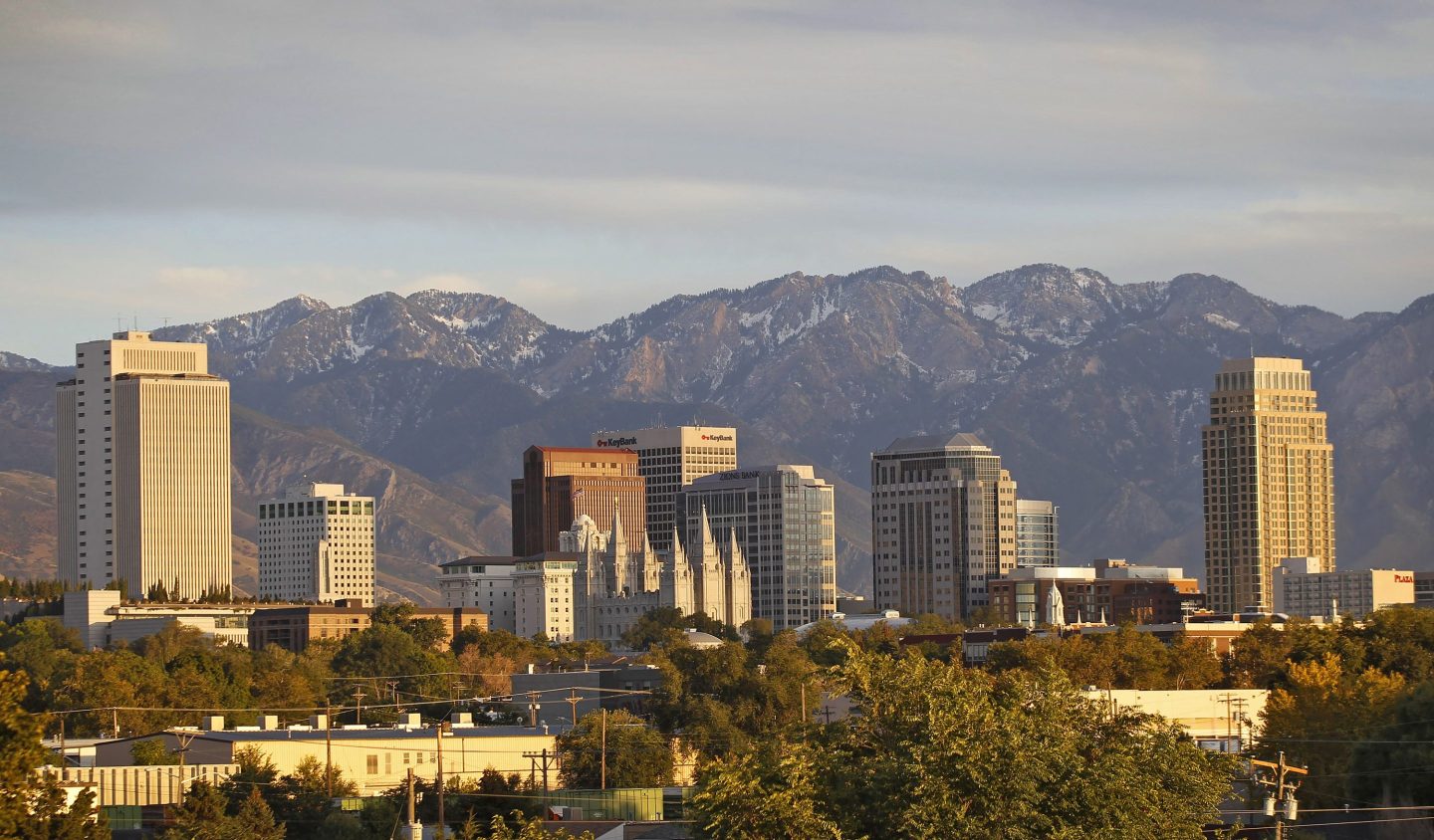 Salt Lake City's skyline.