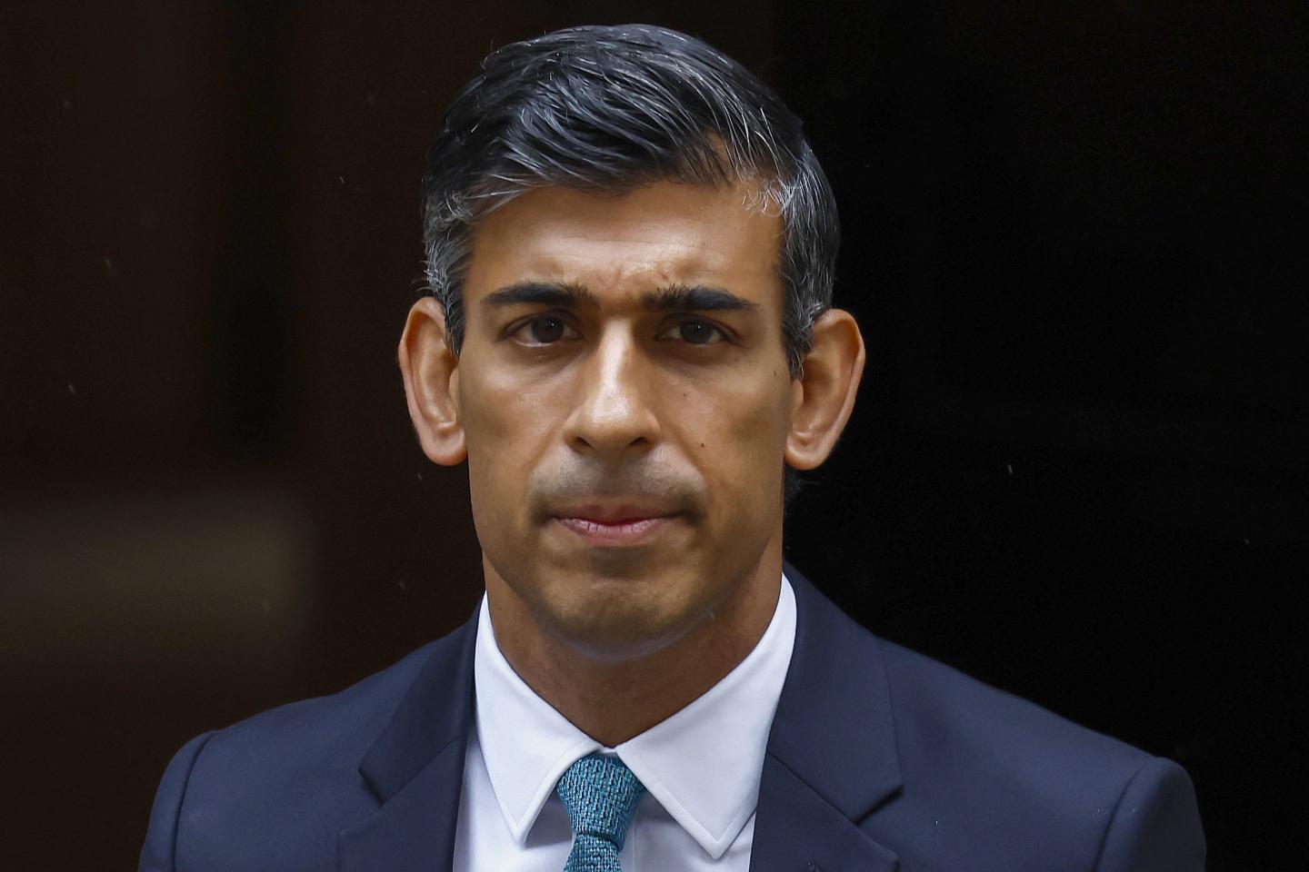 Prime Minister Rishi Sunak leaves 10 Downing Street for his first Prime Minister's Questions on October 26, 2022 in London, England.