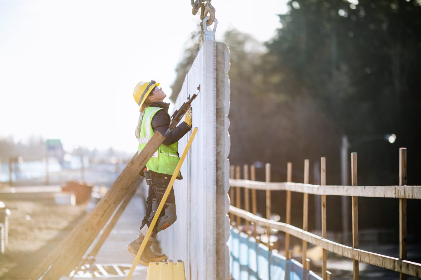 woman working on construction site