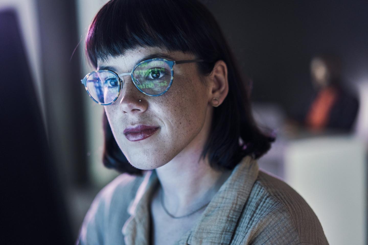 Woman at computer